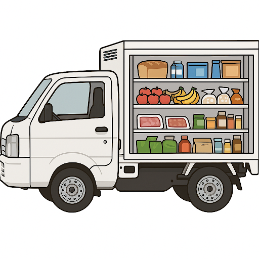 移動スーパーのイラスト