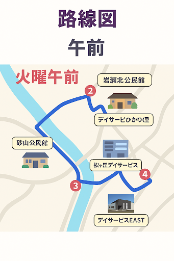 路線図（午前）